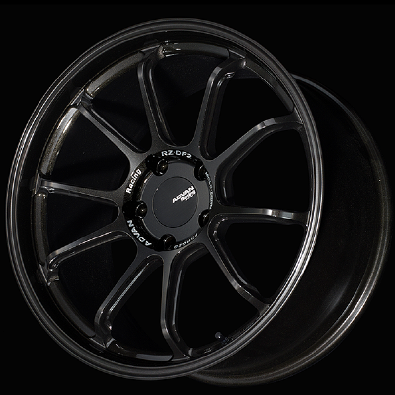 Advan RZ-DF2 for Porsche 20x9.0 / +56 Offset / 5x130 / 71.6mm Bore / Racing Titanium Black