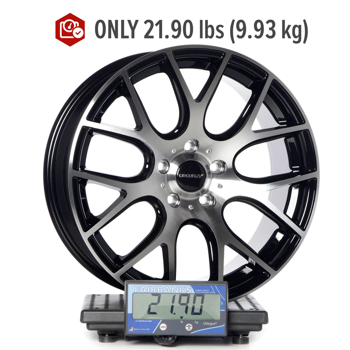 Circuit Performance CP31 Gloss Black/Machined 5x114.3 | 18x8 | +40mm / 6.07