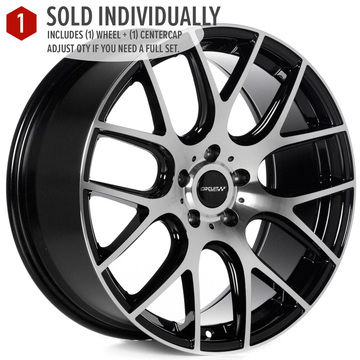 Circuit Performance CP31 Gloss Black/Machined 5x114.3 | 19x8.5 | +35mm / 6.13