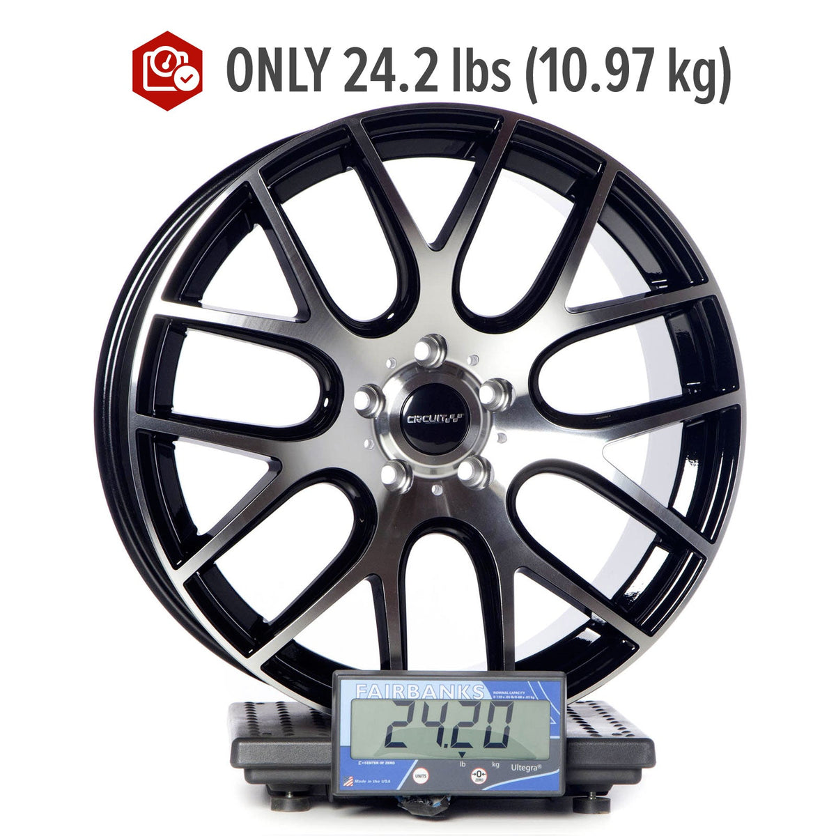 Circuit Performance CP31 Gloss Black/Machined 5x114.3 | 19x8.5 | +35mm / 6.13