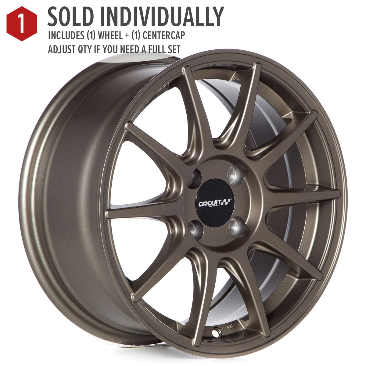 Circuit Performance CP41 Matte Bronze 4x100 | 15x7 | +35mm / 5.38