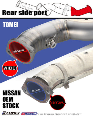TOMEI FULL TITANIUM FRONT PIPE EXPREME Ti GT-R RB26DETT
