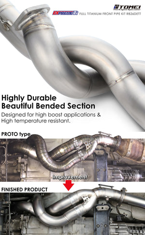 TOMEI FULL TITANIUM FRONT PIPE EXPREME Ti GT-R RB26DETT