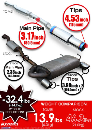 TOMEI FULL TITANIUM MUFFLER EXPREME Ti INFINITI G35 2003-2007 COUPE