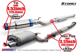 TOMEI FULL TITANIUM MUFFLER EXPREME Ti SKYLINE ER34 2 DOOR