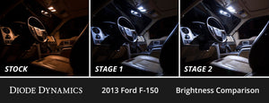 Diode Dynamics 09-14 d F-150 Interior LED Kit Cool White Stage 2