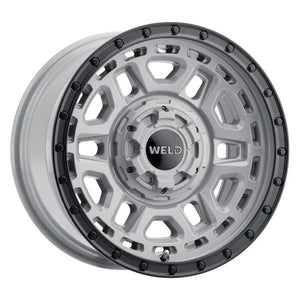 Weld Off-Road Crux 17x9in / 6x135 BP / ET 0 / 106.1mm Bore - Gloss Armor Gray / Satin Black Wheel