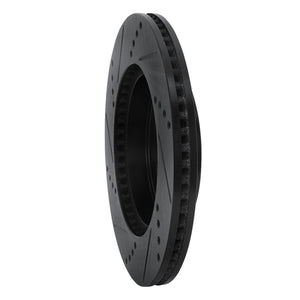 R1 19-25 Toyota Corolla (Mexico) Front Right Drilled & Slotted Black Brake Rotor