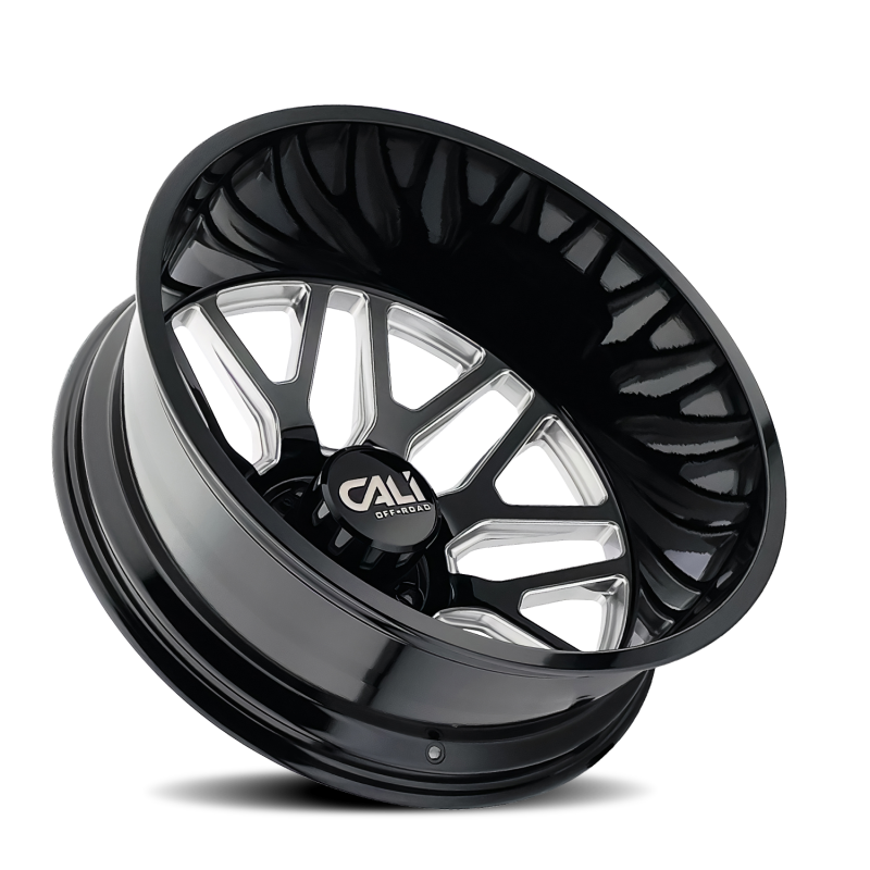 Cali Off-Road 9115D Invader Dually 22x8.25 / 8x210 BP / -232mm OS / 154.2mm Hub Gls Blk Mill Wheel