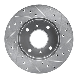 R1 89-13 Infiniti G20 Front Left Drilled & Slotted Silver Brake Rotor