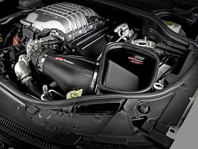 aFe Track Series Carbon Fiber Pro Dry S AIS - 2018 Jeep Grand Cherokee Trackhawk (WK2) V8-6.2L(SC)