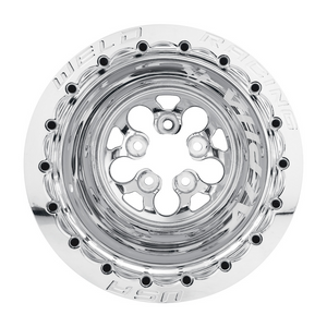 Weld Alpha-1 15x15 / 5x4.75 / 5 BS / 3.18 HB - Polished Center - Polished Shell - Black DBL Wheel