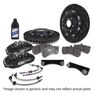 EBC Racing 03-09 Nissan 350Z 3.5L Black Apollo-6 Calipers 355mm Rotors Front Big Brake Kit