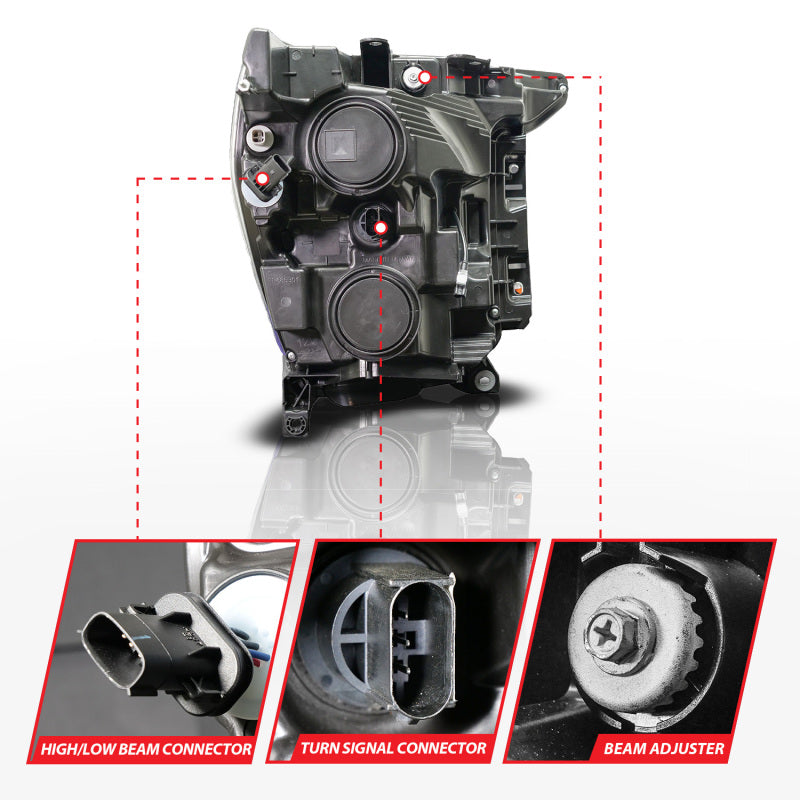ANZO 21-23 Ford F150 LED Projector Headlight w/Switchback+Sequential - Black (Driver Side Only)