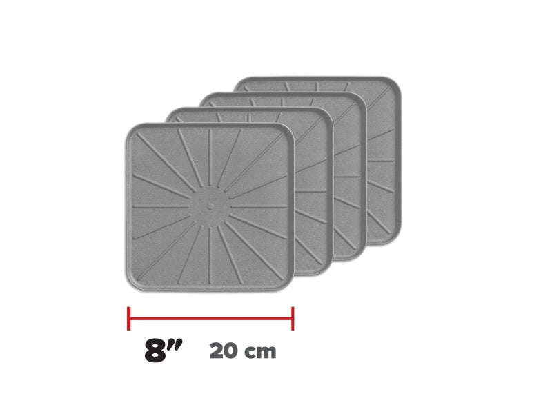 WeatherTech Home Surface Protectors 8in. Square - Grey (4pc Set)