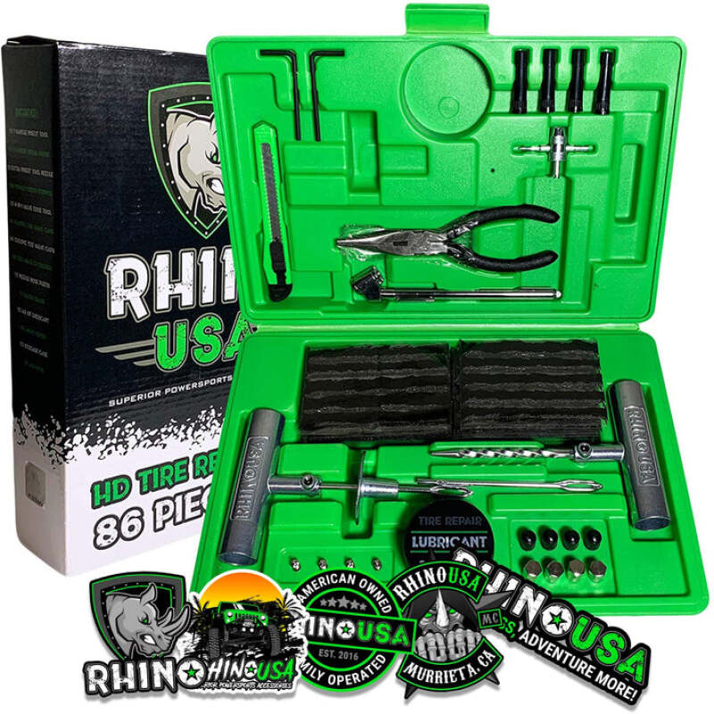 Rhino USA Tire Repair Plug Kit, 86 Pieces