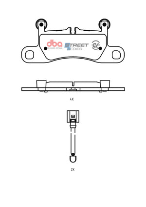 DBA 2011 Porsche Cayenne Street Series Rear Brake Pads