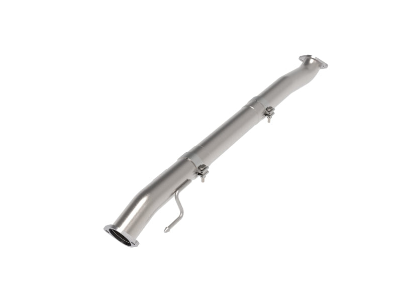 aFe Takeda 3in 304 Stainless Steel Mid-Pipe for 24-25 Kia K5 GT L4-2.5 (t)