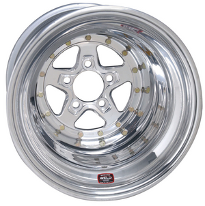 Weld Alumastar 15x15 / 5x4.75 / 4 BS / 3.18 HB - Polished Center - Polished Shell - Non-BL Wheel