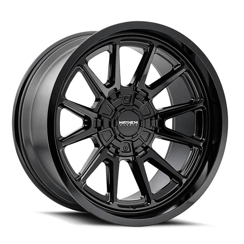 Mayhem 8116 Intrepid 20x9 / 5x127 BP/ 0mm Offset / 87mm Hub Gloss Black Wheel
