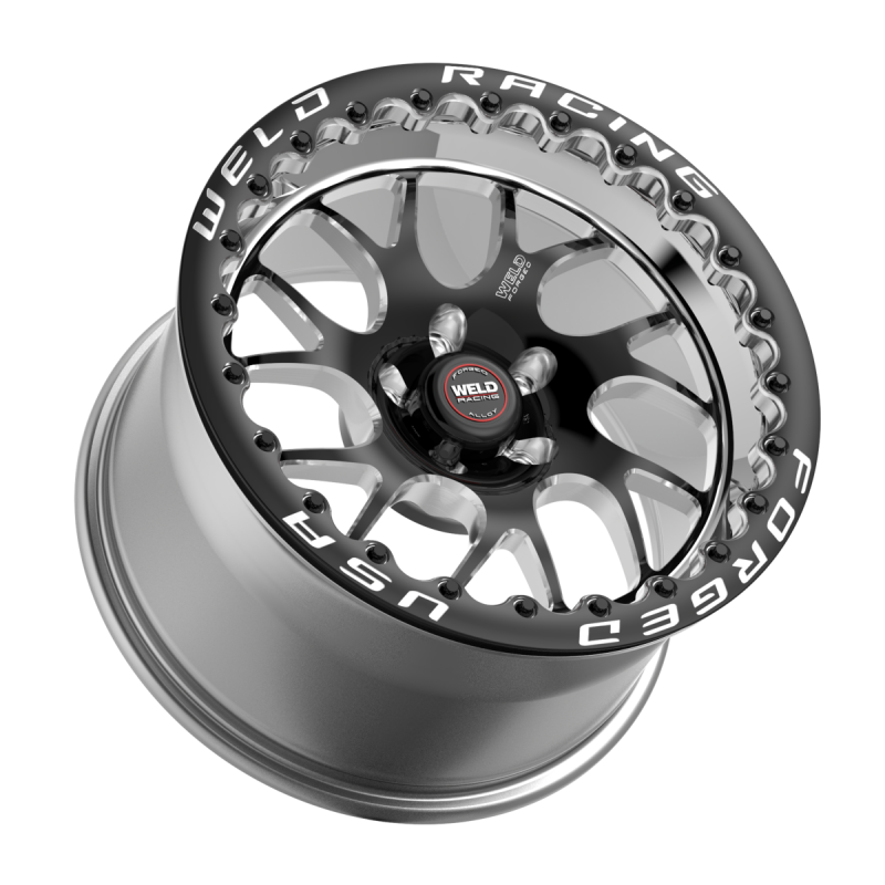 Weld S78 Beadlock 15x10/5x120.65/7.5 BS/3.18 HB-Black Center-Polished Shell-Black SBL MT Wheel