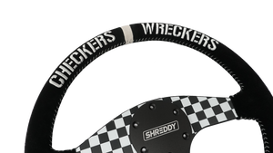 PRP X Shreddy Checkered Steering Wheel - Flat