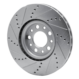 R1 13-23 Chrysler 200 Front Right Drilled & Slotted Silver Brake Rotor
