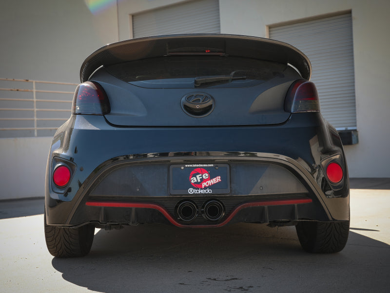 aFe Takeda 13-17 Hyundai Veloster L4-1.6L 2-1/2in 304 SS Axle-Back Exhaust w/ Black Tips