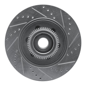 R1 04-08 Ford F-150 RWD Front Left Drilled & Slotted Silver Brake Rotor