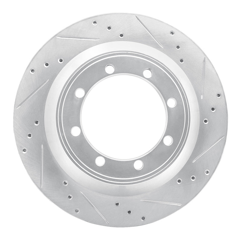 R1 08-20 Ford E-450 Super Duty Rear Right Drilled & Slotted Silver Brake Rotor