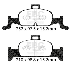 EBC 2018+ Audi A4 Allroad Quattro 2.0L Turbo Redstuff Front Brake Pads