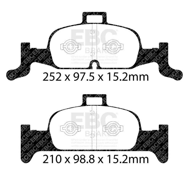 EBC 2018+ Audi Q5 FY 2.0T Extra Duty Front Brake Pads
