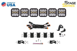 Diode Dynamics SS5 Sport Universal CrossLink 6-Pod Lightbar - Yellow Driving