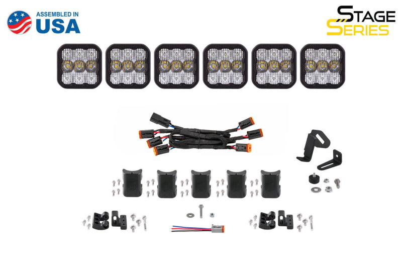 Diode Dynamics SS5 Pro Universal CrossLink 6-Pod Lightbar - Yellow Combo
