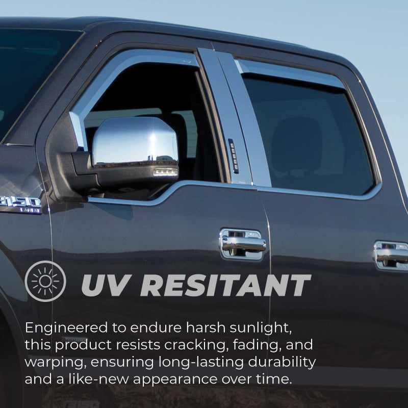 Putco 2021 Ford F-150 - Super Cab Element Chrome Window Visors (Set of 4)
