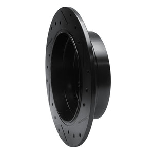 R1 06-11 Mercedes-Benz B200 Rear Left Drilled & Slotted Black Brake Rotor