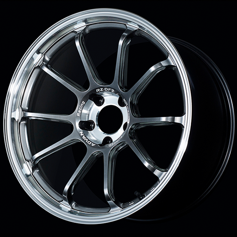 Advan RZ-DF2 19x10.5 / +45 Offset / 5x114.3 / 73mm Bore / Diamond Cut and Hyper Platinum Black