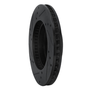 R1 16-22 Toyota Corolla (US/Canada) Front Right Drilled & Slotted Black Brake Rotor