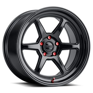 Kansei K14B Roku 18x9.5in / 5x100 BP / 22mm Offset / 66.56mm Bore - Gloss Black Wheel