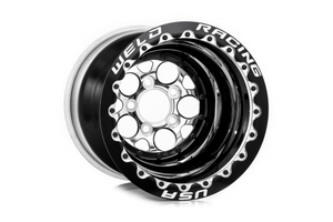Weld Magnum 16x16 / 5x5 / 4 BS / 3.5 HB - Polished Center - Black Shell - Black DBL Wheel