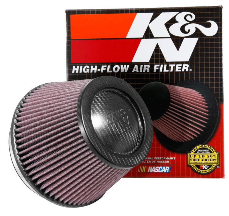 K&N Universal Carbon Fiber Filter 6in Flange / 7-1/2in OD-B / 5-1/8in OD-T / 5in H