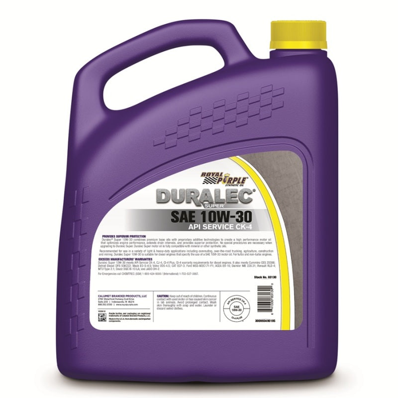 Royal Purple Duralec Super Diesel 10W30 CK-4 Motor Oil - 1 Gallon