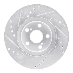 R1 09-15 Toyota Corolla (Mexico) Front Right Drilled & Slotted Silver Brake Rotor