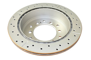 DBA 10-23 Lexus GX460 Rear Street Series Drilled & Slotted Rotor w/Gold Hat