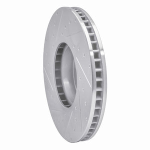 R1 16-25 BMW i4 Right Front Drilled & Slotted Silver Brake Rotor