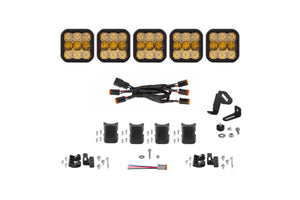 Diode Dynamics SS5 Sport Universal CrossLink 5-Pod Lightbar - Yellow Combo