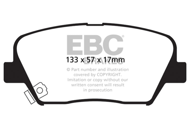 EBC 12+ Hyundai Azera 3.3 Redstuff Front Brake Pads
