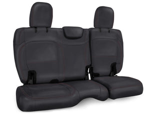 PRP 2018+ Jeep Wrangler JL/2 Door Rear Bench Cover - Black with Red Stitching