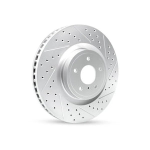 R1 14-25 Cadillac Ct5 Front Left Drilled & Slotted Geo-Carbon Rotor