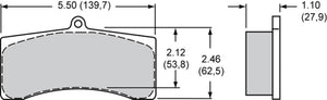 Wilwood pad 9728J ip polymatrix axle set